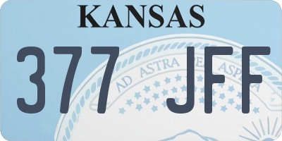 KS license plate 377JFF