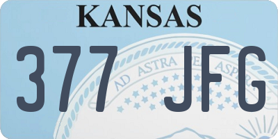 KS license plate 377JFG