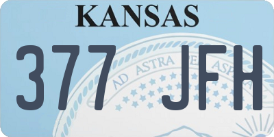 KS license plate 377JFH