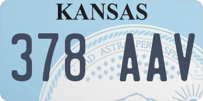 KS license plate 378AAV