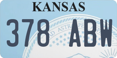 KS license plate 378ABW