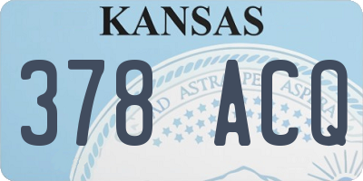 KS license plate 378ACQ