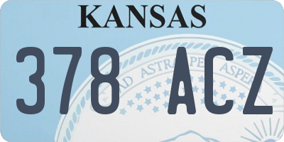 KS license plate 378ACZ