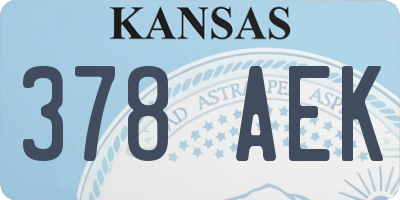 KS license plate 378AEK