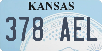 KS license plate 378AEL