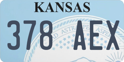 KS license plate 378AEX
