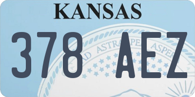 KS license plate 378AEZ