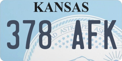 KS license plate 378AFK