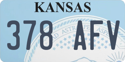 KS license plate 378AFV