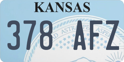 KS license plate 378AFZ