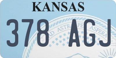 KS license plate 378AGJ
