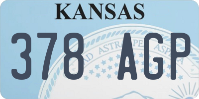 KS license plate 378AGP