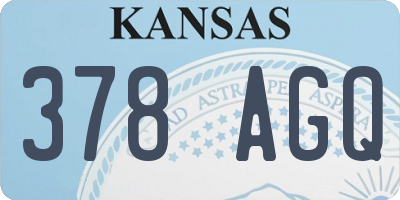 KS license plate 378AGQ