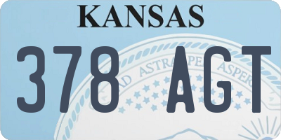 KS license plate 378AGT
