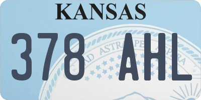 KS license plate 378AHL