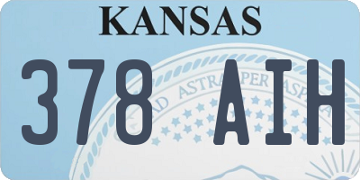 KS license plate 378AIH