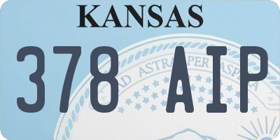 KS license plate 378AIP