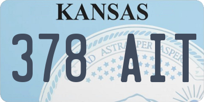 KS license plate 378AIT