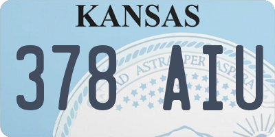 KS license plate 378AIU