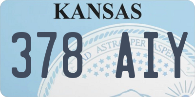 KS license plate 378AIY