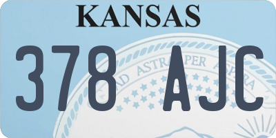 KS license plate 378AJC