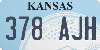 KS license plate 378AJH