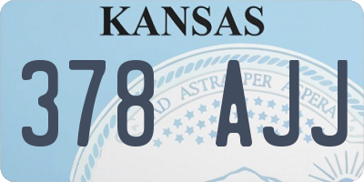 KS license plate 378AJJ
