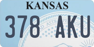 KS license plate 378AKU