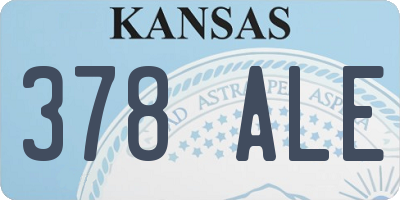 KS license plate 378ALE