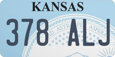 KS license plate 378ALJ