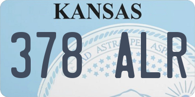 KS license plate 378ALR