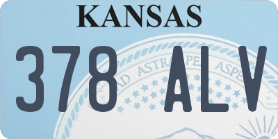 KS license plate 378ALV
