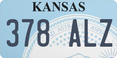 KS license plate 378ALZ