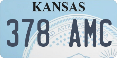 KS license plate 378AMC