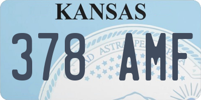 KS license plate 378AMF