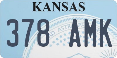 KS license plate 378AMK
