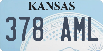 KS license plate 378AML