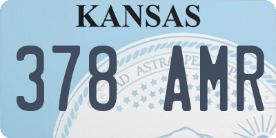KS license plate 378AMR