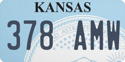 KS license plate 378AMW