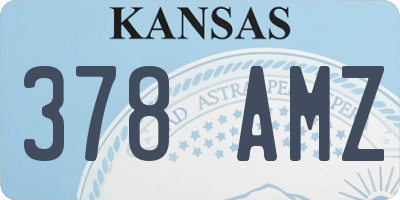 KS license plate 378AMZ