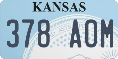 KS license plate 378AOM