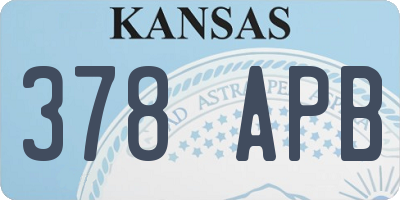 KS license plate 378APB