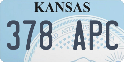 KS license plate 378APC