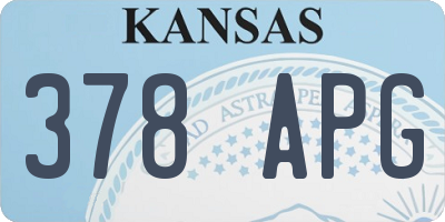 KS license plate 378APG