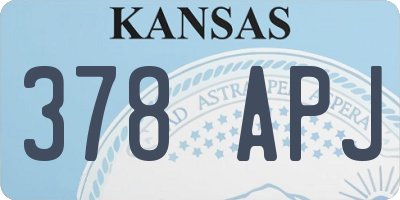 KS license plate 378APJ