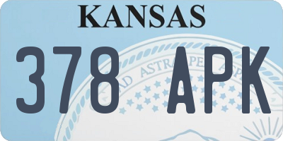 KS license plate 378APK