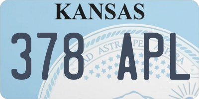 KS license plate 378APL