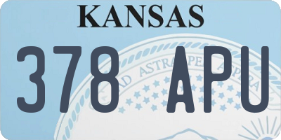 KS license plate 378APU