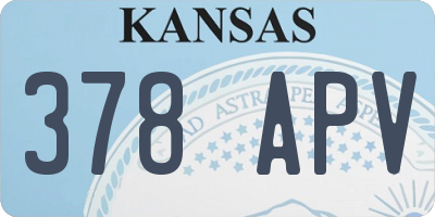 KS license plate 378APV