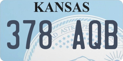 KS license plate 378AQB